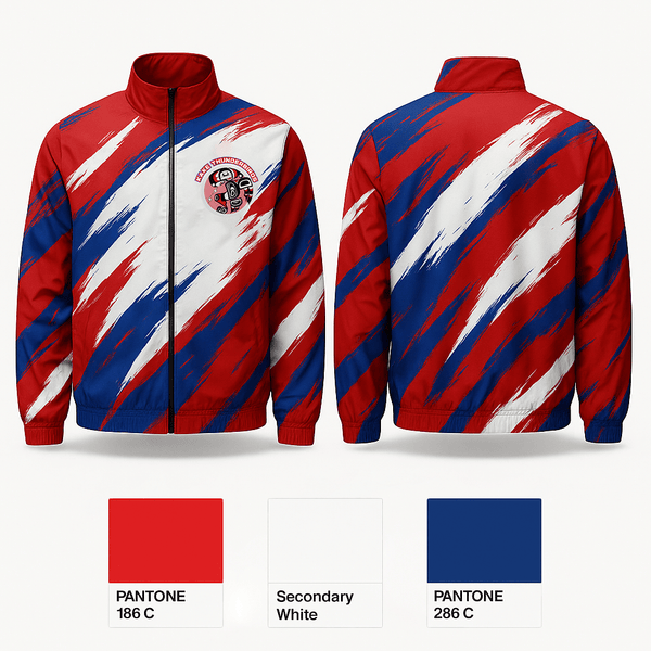 Windbreaker, Kake Thunderbirds Basketball, Men's Basketball, Teamtime, Team time, sublimation, custom sports apparel, team uniforms, spirit wear, spiritwear, sports uniforms, custom shirts, team store, custom team store, fundraiser sports, apparel fundraiser