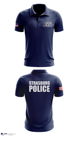 Short Sleeve Performance Polo, Strasburg Police, Police, Teamtime, Team time, sublimation, custom sports apparel, team uniforms, spirit wear, spiritwear, sports uniforms, custom shirts, team store, custom team store, fundraiser sports, apparel fundraiser
