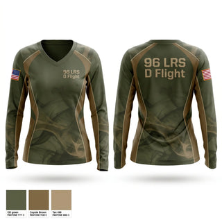 Womens Long Sleeve Vneck Shirt, 96 LRS D Flight96 LRS D Flight, Air Force, Teamtime, Team time, sublimation, custom sports apparel, team uniforms, spirit wear, spiritwear, sports uniforms, custom shirts, team store, custom team store, fundraiser sports, apparel fundraiser