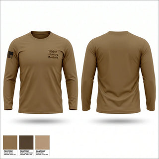 Long Sleeve Performance Shirt, 1/109th Infantry Mortars, National Guard, Teamtime, Team time, sublimation, custom sports apparel, team uniforms, spirit wear, spiritwear, sports uniforms, custom shirts, team store, custom team store, fundraiser sports, apparel fundraiser
