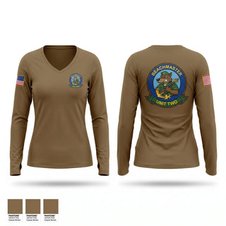 Womens Long Sleeve Vneck Shirt, BMU2, Navy, Teamtime, Team time, sublimation, custom sports apparel, team uniforms, spirit wear, spiritwear, sports uniforms, custom shirts, team store, custom team store, fundraiser sports, apparel fundraiser