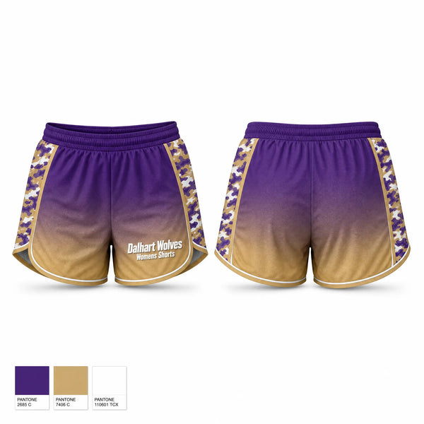 Womens Shorts, Dalhart Wolves, Baseball, Teamtime, Team time, sublimation, custom sports apparel, team uniforms, spirit wear, spiritwear, sports uniforms, custom shirts, team store, custom team store, fundraiser sports, apparel fundraiser