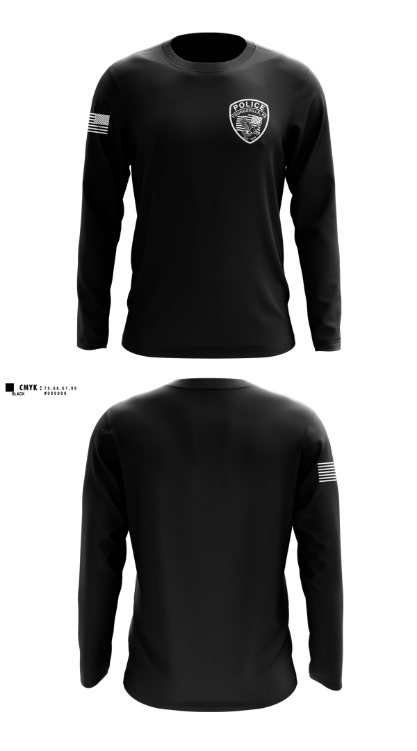 Long Sleeve Performance Shirt, Youngsville Police Department, Police, Teamtime, Team time, sublimation, custom sports apparel, team uniforms, spirit wear, spiritwear, sports uniforms, custom shirts, team store, custom team store, fundraiser sports, apparel fundraiser