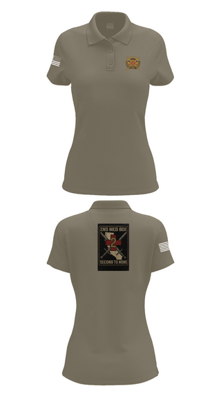 Womens Short Sleeve Performance Polo, 2nd Medical Brigade, , Teamtime, Team time, sublimation, custom sports apparel, team uniforms, spirit wear, spiritwear, sports uniforms, custom shirts, team store, custom team store, fundraiser sports, apparel fundraiser