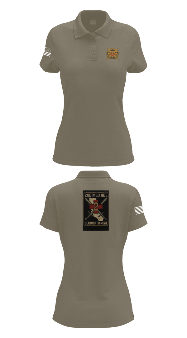 Womens Short Sleeve Performance Polo, 2nd Medical Brigade, , Teamtime, Team time, sublimation, custom sports apparel, team uniforms, spirit wear, spiritwear, sports uniforms, custom shirts, team store, custom team store, fundraiser sports, apparel fundraiser
