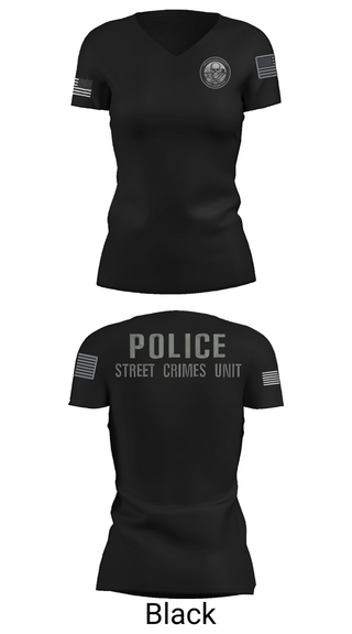 Womens Short Sleeve Vneck Shirt, STREET CRIMES, , Teamtime, Team time, sublimation, custom sports apparel, team uniforms, spirit wear, spiritwear, sports uniforms, custom shirts, team store, custom team store, fundraiser sports, apparel fundraiser