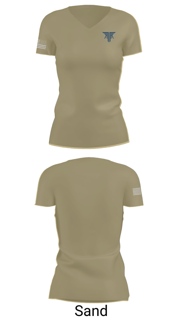 Womens Short Sleeve Vneck Shirt, Rooftop Rangers, Army, Teamtime, Team time, sublimation, custom sports apparel, team uniforms, spirit wear, spiritwear, sports uniforms, custom shirts, team store, custom team store, fundraiser sports, apparel fundraiser