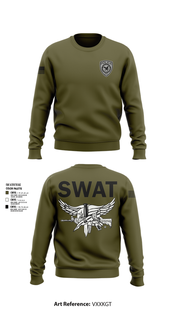 Crew Neck Sweatshirt, ALAMO AREA METRO SWAT TEAM, Police, Teamtime, Team time, sublimation, custom sports apparel, team uniforms, spirit wear, spiritwear, sports uniforms, custom shirts, team store, custom team store, fundraiser sports, apparel fundraiser