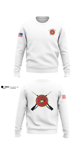 Crew Neck Sweatshirt, Ruskin Highschool MCJROTC drill team, Marines, Teamtime, Team time, sublimation, custom sports apparel, team uniforms, spirit wear, spiritwear, sports uniforms, custom shirts, team store, custom team store, fundraiser sports, apparel fundraiser