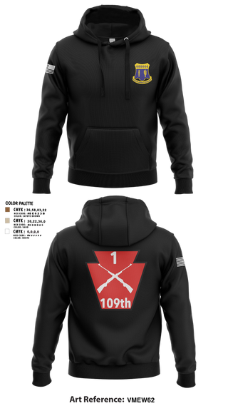 Hoodie, A co 1/109, National Guard, Teamtime, Team time, sublimation, custom sports apparel, team uniforms, spirit wear, spiritwear, sports uniforms, custom shirts, team store, custom team store, fundraiser sports, apparel fundraiser