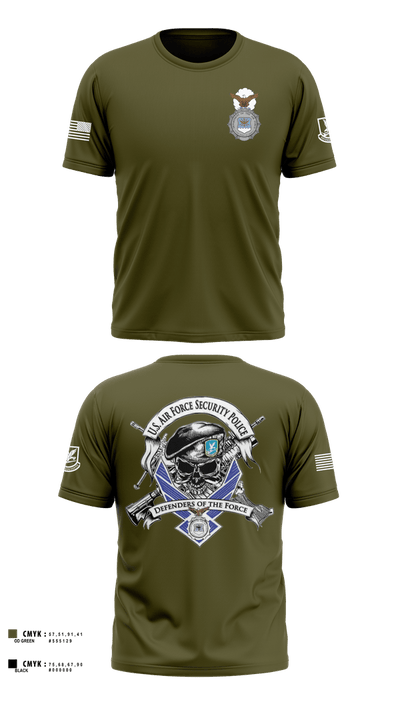 101st security forces 80957494 Short Sleeve Performance Shirt - 2