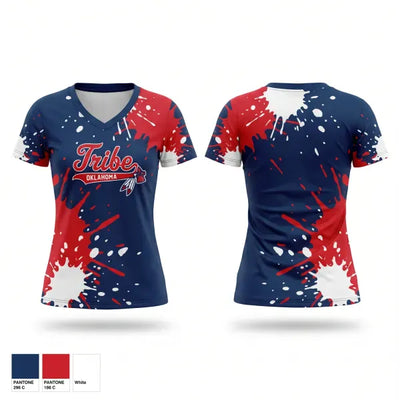 Oklahoma Tribe 2018 82719132 Women's Short Sleeve V-neck Shirt - 1
