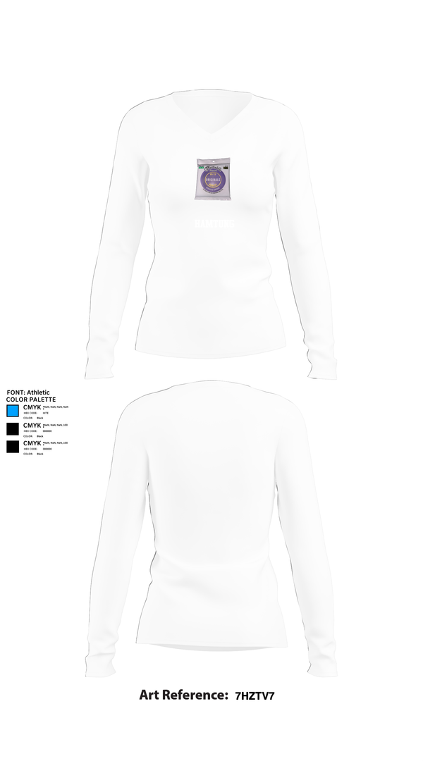 Womens Long Sleeve Vneck Shirt, Hamtung, E-Sports, Teamtime, Team time, sublimation, custom sports apparel, team uniforms, spirit wear, spiritwear, sports uniforms, custom shirts, team store, custom team store, fundraiser sports, apparel fundraiser