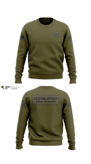 Crew Neck Sweatshirt, Federal bureau of prions, Police, Teamtime, Team time, sublimation, custom sports apparel, team uniforms, spirit wear, spiritwear, sports uniforms, custom shirts, team store, custom team store, fundraiser sports, apparel fundraiser