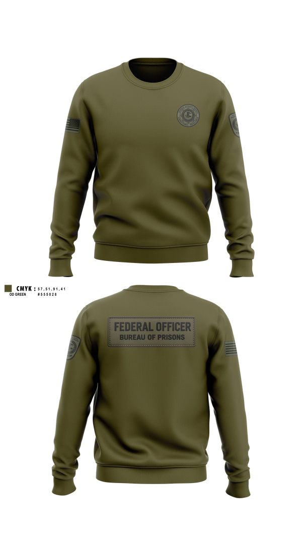 Crew Neck Sweatshirt, Federal bureau of prions, Police, Teamtime, Team time, sublimation, custom sports apparel, team uniforms, spirit wear, spiritwear, sports uniforms, custom shirts, team store, custom team store, fundraiser sports, apparel fundraiser
