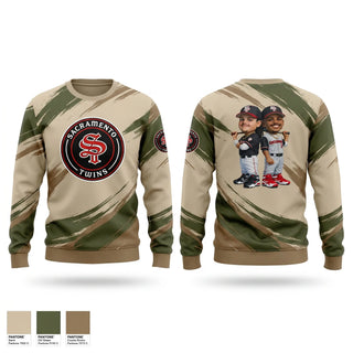 Crew Neck Sweatshirt, Sacramento Twins, Baseball, Teamtime, Team time, sublimation, custom sports apparel, team uniforms, spirit wear, spiritwear, sports uniforms, custom shirts, team store, custom team store, fundraiser sports, apparel fundraiser