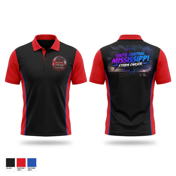 Short Sleeve Performance Polo, South central Mississippi storm chasers, , Teamtime, Team time, sublimation, custom sports apparel, team uniforms, spirit wear, spiritwear, sports uniforms, custom shirts, team store, custom team store, fundraiser sports, apparel fundraiser