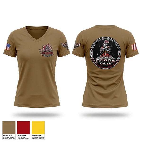 Womens Short Sleeve Vneck Shirt, VP-46 FCPOA, Navy, Teamtime, Team time, sublimation, custom sports apparel, team uniforms, spirit wear, spiritwear, sports uniforms, custom shirts, team store, custom team store, fundraiser sports, apparel fundraiser