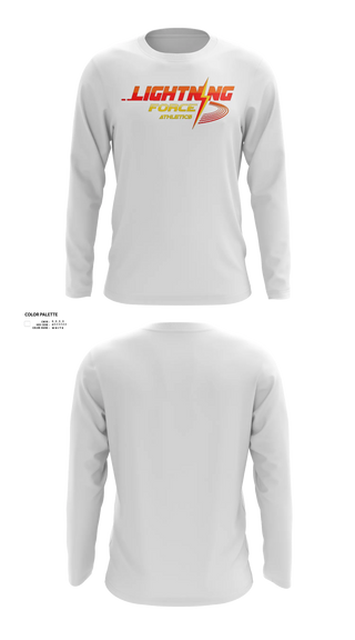 Long Sleeve Performance Shirt, Lightning Force Athletics, Track & Field, Teamtime, Team time, sublimation, custom sports apparel, team uniforms, spirit wear, spiritwear, sports uniforms, custom shirts, team store, custom team store, fundraiser sports, apparel fundraiser