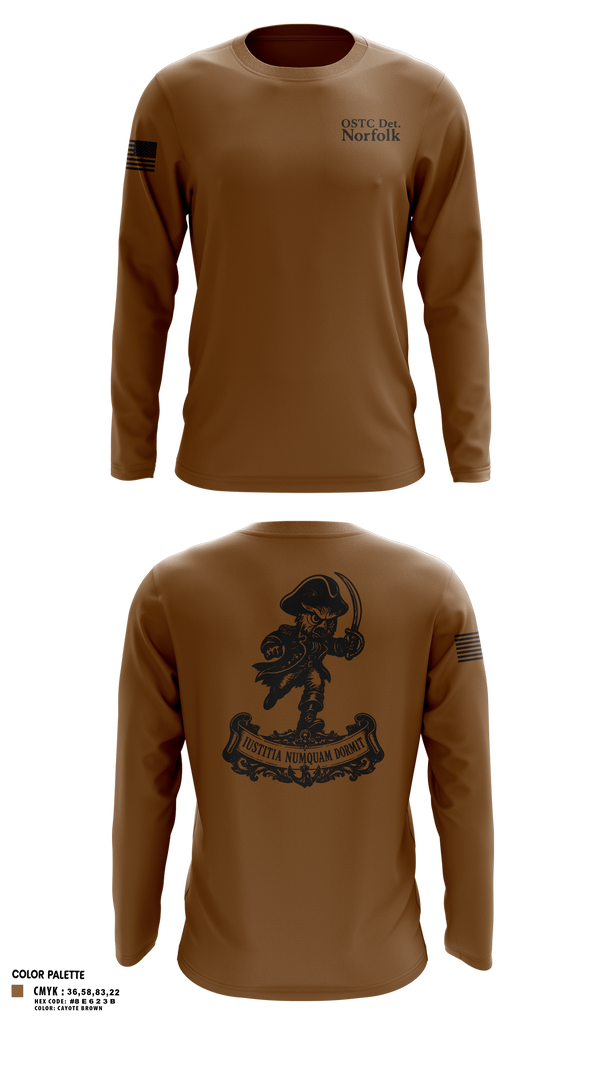 Long Sleeve Performance Shirt, OSTC Det. Norfolk, Navy, Teamtime, Team time, sublimation, custom sports apparel, team uniforms, spirit wear, spiritwear, sports uniforms, custom shirts, team store, custom team store, fundraiser sports, apparel fundraiser