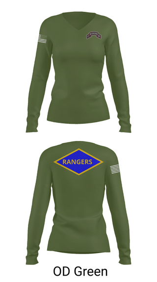 Womens Long Sleeve Vneck Shirt, 5th Rangers, , Teamtime, Team time, sublimation, custom sports apparel, team uniforms, spirit wear, spiritwear, sports uniforms, custom shirts, team store, custom team store, fundraiser sports, apparel fundraiser
