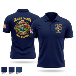 Short Sleeve Performance Polo, Glades County Fire Rescue, Fire Department, Teamtime, Team time, sublimation, custom sports apparel, team uniforms, spirit wear, spiritwear, sports uniforms, custom shirts, team store, custom team store, fundraiser sports, apparel fundraiser
