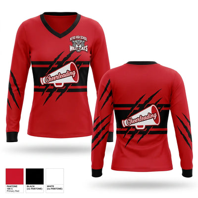 Nitro wildcats Women's Long Sleeve V-neck Shirt - 1