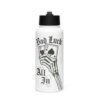 4th plt bad luck 18253345 Stainless Steel Water Bottle with a Straw Lid