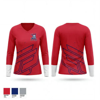 Womens Long Sleeve Vneck Shirt, Spotsylvania High School Softball, Softball, Teamtime, Team time, sublimation, custom sports apparel, team uniforms, spirit wear, spiritwear, sports uniforms, custom shirts, team store, custom team store, fundraiser sports, apparel fundraiser