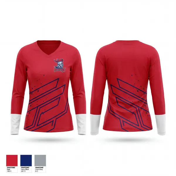 Womens Long Sleeve Vneck Shirt, Spotsylvania High School Softball, Softball, Teamtime, Team time, sublimation, custom sports apparel, team uniforms, spirit wear, spiritwear, sports uniforms, custom shirts, team store, custom team store, fundraiser sports, apparel fundraiser