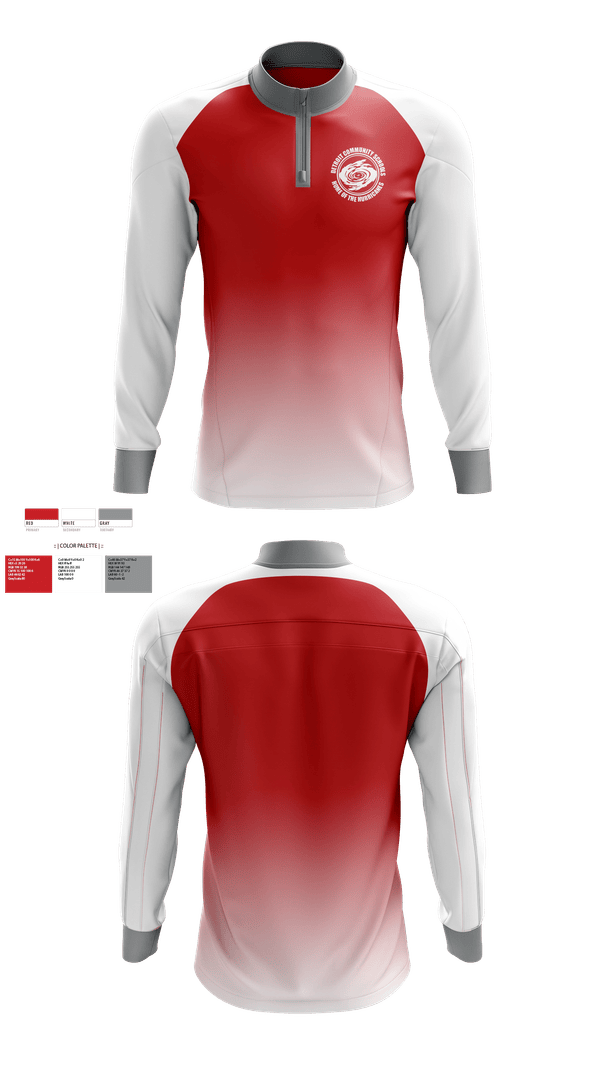 Quarter Zip Jacket, Detroit Community High School Volleyball, Men's Volleyball, Teamtime, Team time, sublimation, custom sports apparel, team uniforms, spirit wear, spiritwear, sports uniforms, custom shirts, team store, custom team store, fundraiser sports, apparel fundraiser