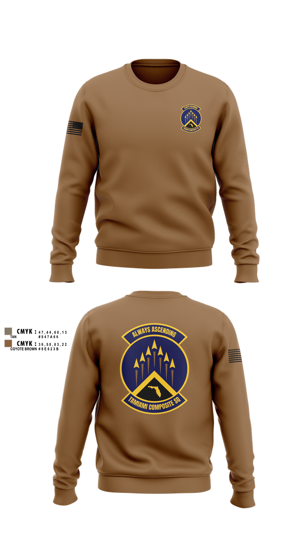 Crew Neck Sweatshirt, SER-FL-355 TAMIAMI COMPOSITE SQUADRON, , Teamtime, Team time, sublimation, custom sports apparel, team uniforms, spirit wear, spiritwear, sports uniforms, custom shirts, team store, custom team store, fundraiser sports, apparel fundraiser