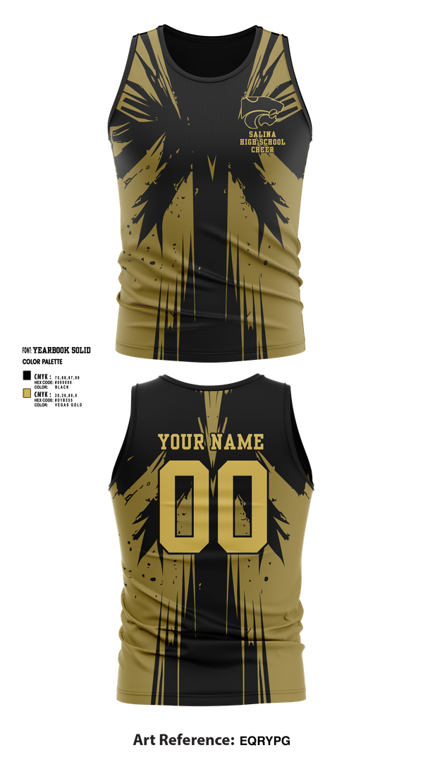 Tank Top, Salina High School Cheer, Cheer, Teamtime, Team time, sublimation, custom sports apparel, team uniforms, spirit wear, spiritwear, sports uniforms, custom shirts, team store, custom team store, fundraiser sports, apparel fundraiser