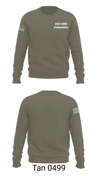 Crew Neck Sweatshirt, ICE ERO Columbia, Police, Teamtime, Team time, sublimation, custom sports apparel, team uniforms, spirit wear, spiritwear, sports uniforms, custom shirts, team store, custom team store, fundraiser sports, apparel fundraiser