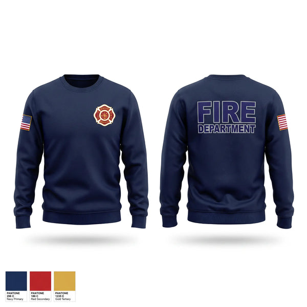 Crew Neck Sweatshirt, Newport Fire and EMS, Fire Department, Teamtime, Team time, sublimation, custom sports apparel, team uniforms, spirit wear, spiritwear, sports uniforms, custom shirts, team store, custom team store, fundraiser sports, apparel fundraiser