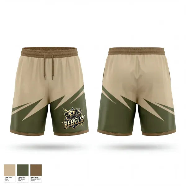 Athletic Shorts With Pockets, Rebels FC, Men's Soccer, Teamtime, Team time, sublimation, custom sports apparel, team uniforms, spirit wear, spiritwear, sports uniforms, custom shirts, team store, custom team store, fundraiser sports, apparel fundraiser