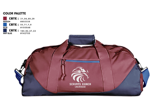 Duffle Bag, Scripps Ranch Lacrosse, Men's Lacrosse, Teamtime, Team time, sublimation, custom sports apparel, team uniforms, spirit wear, spiritwear, sports uniforms, custom shirts, team store, custom team store, fundraiser sports, apparel fundraiser