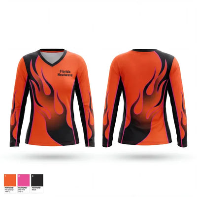 Florida Heatwave 43286386 Women's Long Sleeve V-neck Shirt - 1