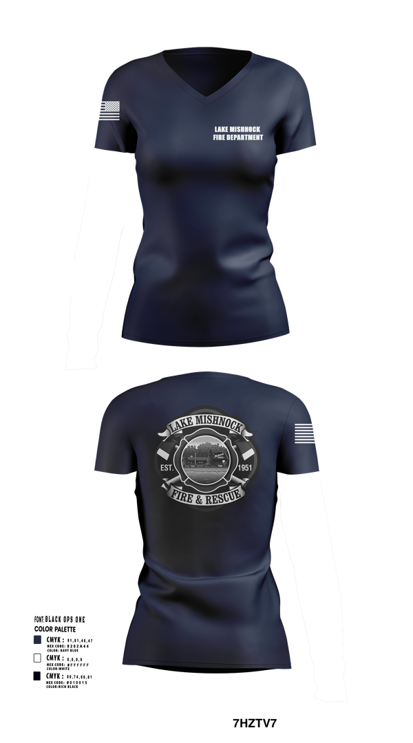 Womens Short Sleeve Vneck Shirt, Lake Mishnock Fire Department, , Teamtime, Team time, sublimation, custom sports apparel, team uniforms, spirit wear, spiritwear, sports uniforms, custom shirts, team store, custom team store, fundraiser sports, apparel fundraiser