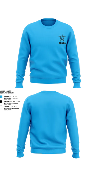 Crew Neck Sweatshirt, Ohana Volleyball, Women's Volleyball, Teamtime, Team time, sublimation, custom sports apparel, team uniforms, spirit wear, spiritwear, sports uniforms, custom shirts, team store, custom team store, fundraiser sports, apparel fundraiser
