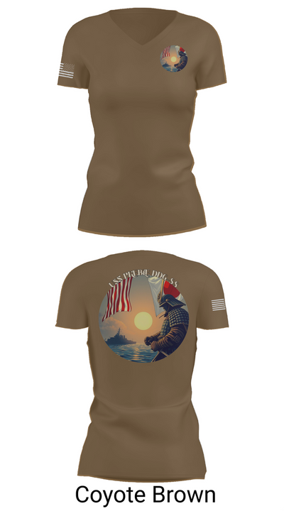 Uss Preble DDG 88 21838003 Women's Short Sleeve V-neck Shirt - 8