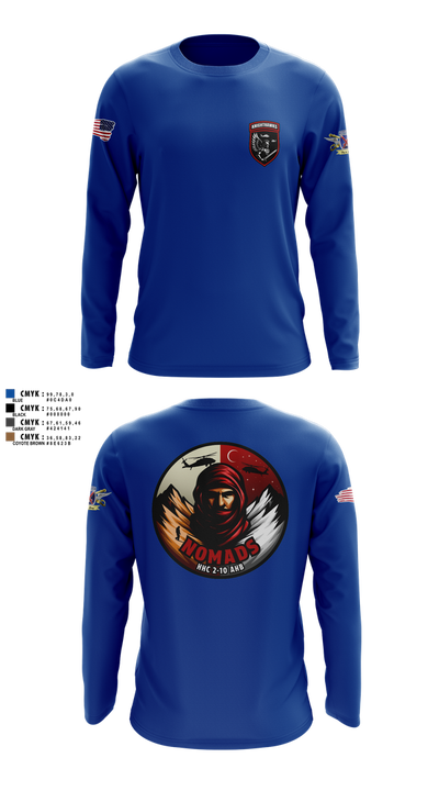 2-10 AHB Knighthawks 14380811 Long Sleeve Performance Shirt 57