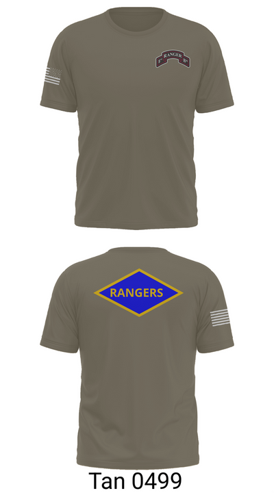 5th Rangers 1510549 Short Sleeve Performance Shirt - 76