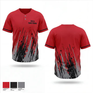 Two Button Softball Jersey, Curry Fluid Power, Softball, Teamtime, Team time, sublimation, custom sports apparel, team uniforms, spirit wear, spiritwear, sports uniforms, custom shirts, team store, custom team store, fundraiser sports, apparel fundraiser