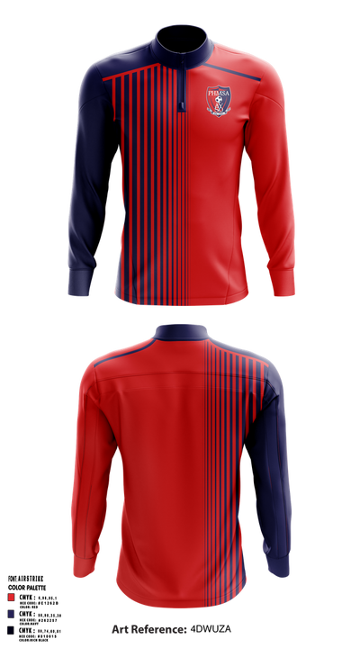 Pleasant Hill Martinez Soccer Association 68126341 Quarter Zip Jacket - 1