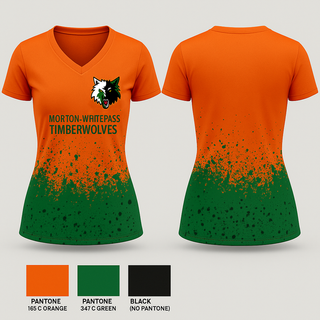 Womens Short Sleeve Vneck Shirt, Morton-White Pass Timberwolves, Men's Basketball, Teamtime, Team time, sublimation, custom sports apparel, team uniforms, spirit wear, spiritwear, sports uniforms, custom shirts, team store, custom team store, fundraiser sports, apparel fundraiser