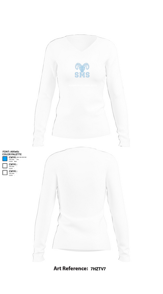 Womens Long Sleeve Vneck Shirt, Seabrook Middle School Soccer, Women's Soccer, Teamtime, Team time, sublimation, custom sports apparel, team uniforms, spirit wear, spiritwear, sports uniforms, custom shirts, team store, custom team store, fundraiser sports, apparel fundraiser