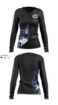 Clarksburg High School 73944874 Women's Long Sleeve V-neck Shirt - 21