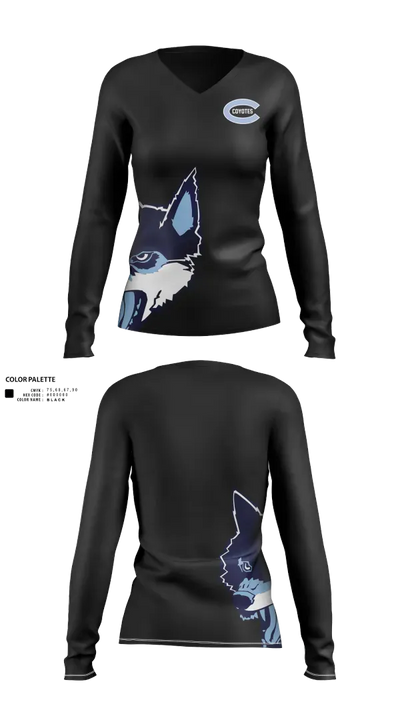 Clarksburg High School 73944874 Women's Long Sleeve V-neck Shirt - 21