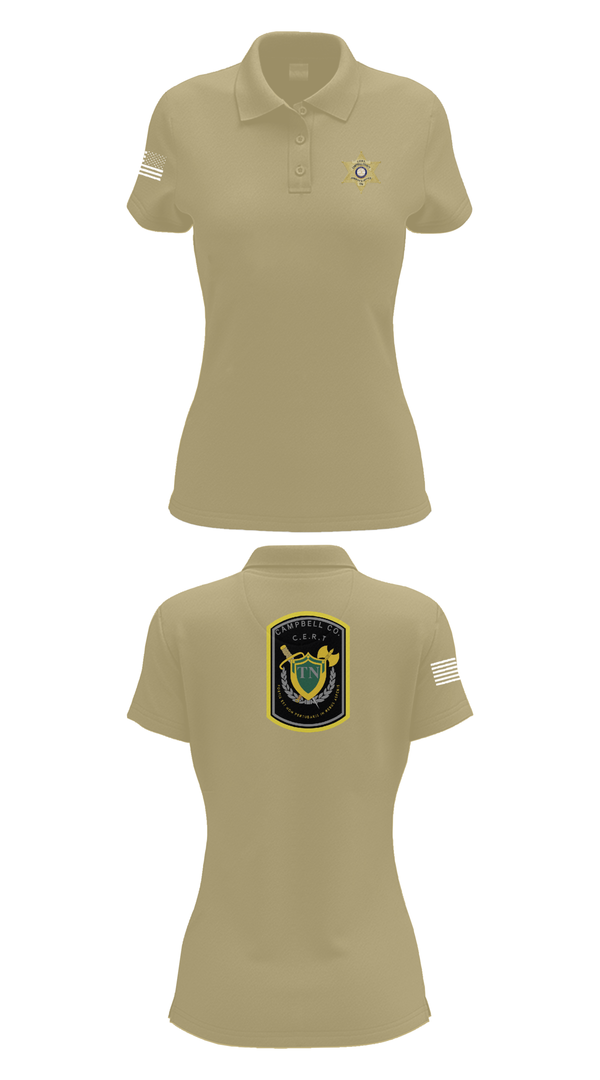Womens Short Sleeve Performance Polo, C.C.S.O. CERT, , Teamtime, Team time, sublimation, custom sports apparel, team uniforms, spirit wear, spiritwear, sports uniforms, custom shirts, team store, custom team store, fundraiser sports, apparel fundraiser